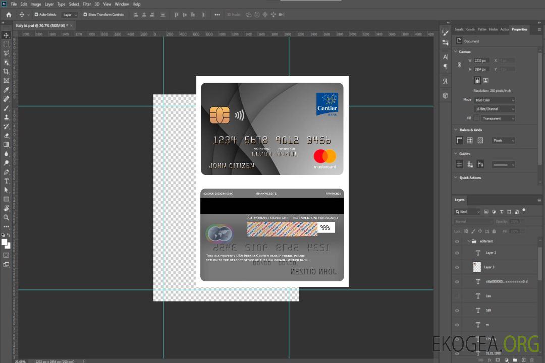 Mastercard de la banque USA Indiana Centier template Mastercard de la banque USA Indiana Centier template